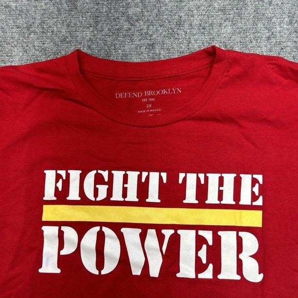 Fight The Power Defend Brooklyn T-Shirt Women's 2X Plus Red Short Sleeve New - Picture 3 of 7